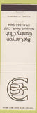 Matchbook Cover - Big Canyon Country Club Newport Beach CA