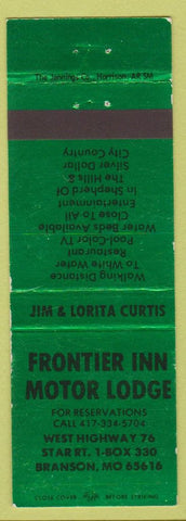 Matchbook Cover - Frontier Inn Motor Lodge Branson MO
