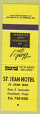 Matchbook Cover - St Jean Hotel St Jean MB