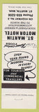 Matchbook Cover - St Martin Motor Hotel MB
