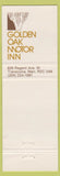 Matchbook Cover - Golden Oak Motor Inn Transcona MB