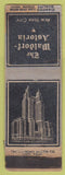 Matchbook Cover - Waldorf Astoria New York City hotel DQ STAINED WORN