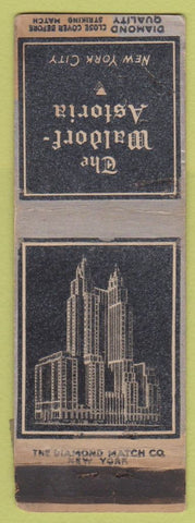 Matchbook Cover - Waldorf Astoria New York City hotel DQ STAINED WORN