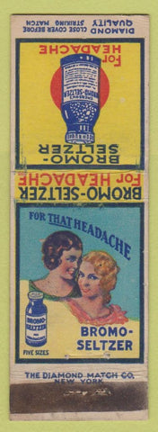 Matchbook Cover - Bromo Seltzer girlie DQ