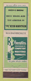 Matchbook Cover - Benjamin Beck Lunch New Haven CT