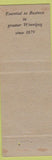 Matchbook Cover - Winnipeg MB Chamber of Commerce ox
