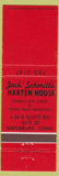 Matchbook Cover - Jack Schmitt's Harten House Waterbury CT