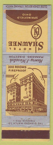 Matchbook Cover - Hotel Shawnee Springfield OH Henry Weseloh