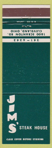 Matchbook Cover - Jim's Steak House Cleveland OH