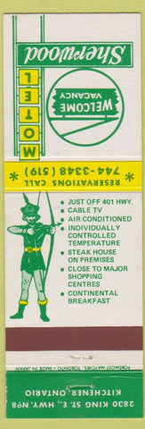 Matchbook Cover - Motel Sherwood Kitchener ON Robin Hood