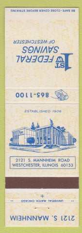 Matchbook Cover - 1st Federal Savings of Westchester IL