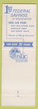 Matchbook Cover - 1st Federal Savings of Westchester IL