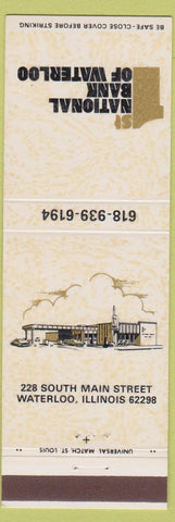 Matchbook Cover - 1st National Bank Waterloo IL