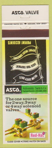 Matchbook Cover - Asco Automatic Switches Valves Florham Park NJ