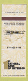 Matchbook Cover - 1st National Bank Waterloo IL