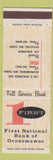 Matchbook Cover - 1st National Bank Oconomowoc WI Okauchee
