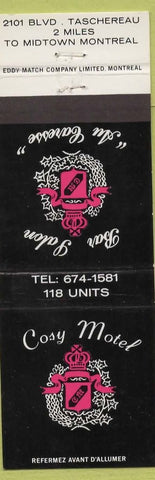 Matchbook Cover  Cosy Motel Montreal QC