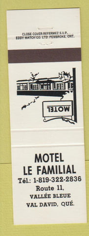 Matchbook Cover - Motel Le Familial Val David QC