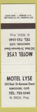 Matchbook Cover - Motel Lyse Rimouski QC