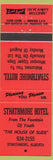 Matchbook Cover - Strathmore Hotel AB red