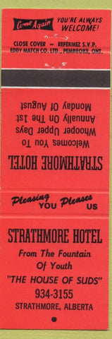 Matchbook Cover - Strathmore Hotel AB red