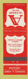 Matchbook Cover - Alcazar Hotel Vancouver BC