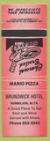 Matchbook Cover - Brunswick Hotel Vermilion AB