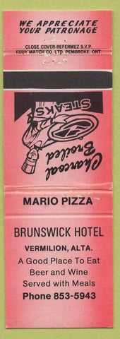 Matchbook Cover - Brunswick Hotel Vermilion AB