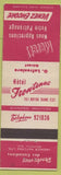 Matchbook Cover - Hotel Frontenac Winnipeg MB