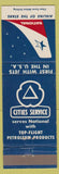 Matchbook Cover - National Airline Cities oil gas