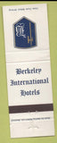 Matchbook Cover - Berkeley International Hotels Montreal QC Ottawa ON