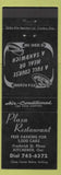 Matchbook Cover - Plaza Restaurant Kitchener ON
