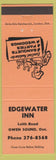 Matchbook Cover - Edgewater Inn Owen Sound ON
