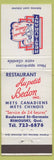 Matchbook Cover - Au Petit Bedon Restaurant Rimouski QC