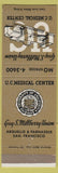 Matchbook Cover - Guy S Millberry Union UC Medical Center San Francisco CA