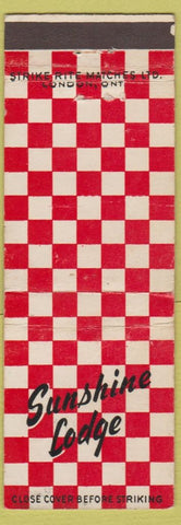 Matchbook Cover - Sunshine Lodge Banff AB