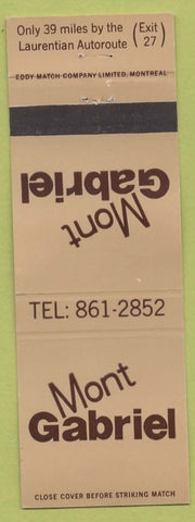 Matchbook Cover - Mont Gabriel QC tan WEAR