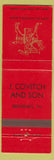 Matchbook Cover - Hart Schaffner Marx Men's Clothes J Covitch Edensburg PA