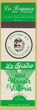 Matchbook Cover - Hotel Manoir Victoria Victoriaville QC Disco La Pelule