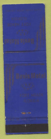 Matchbook Cover - Bevis Motel Fort Meade FL WEAR