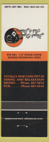 Matchbook Cover - Black Sheep Pub Bistro Maple Ridge BC