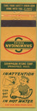 Matchbook Cover - Shawinigan Resins Springfield MA
