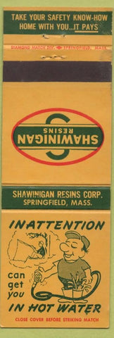 Matchbook Cover - Shawinigan Resins Springfield MA