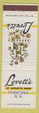Matchbook Cover - Lovett's Franconia NH