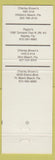 Matchbook Cover - Charley Brown's Pippin's Naples Vero Beach Fort Myers FL