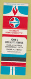 Matchbook Cover - John's Royalite Service oil gas Edmonton AB