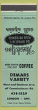 Matchbook Cover - Demars Variety Store London ON green