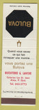 Matchbook Cover - Bulova Watches Bijouterie Lavoie Alma QC