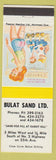 Matchbook Cover - Bulat Sand Edmonton AB hillbilly