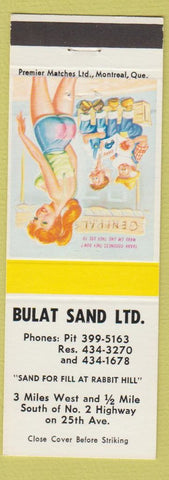 Matchbook Cover - Bulat Sand Edmonton AB hillbilly